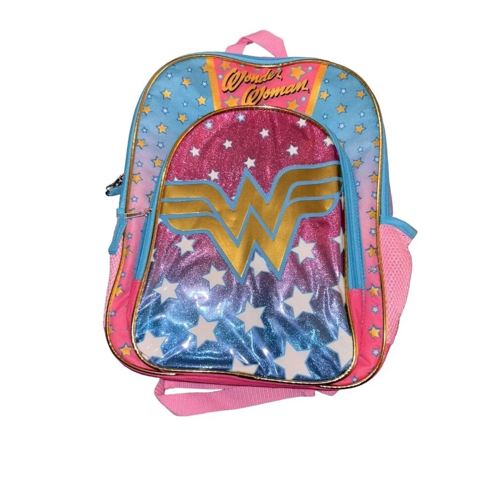 Wonder Woman kids backpack glitter new with tags New